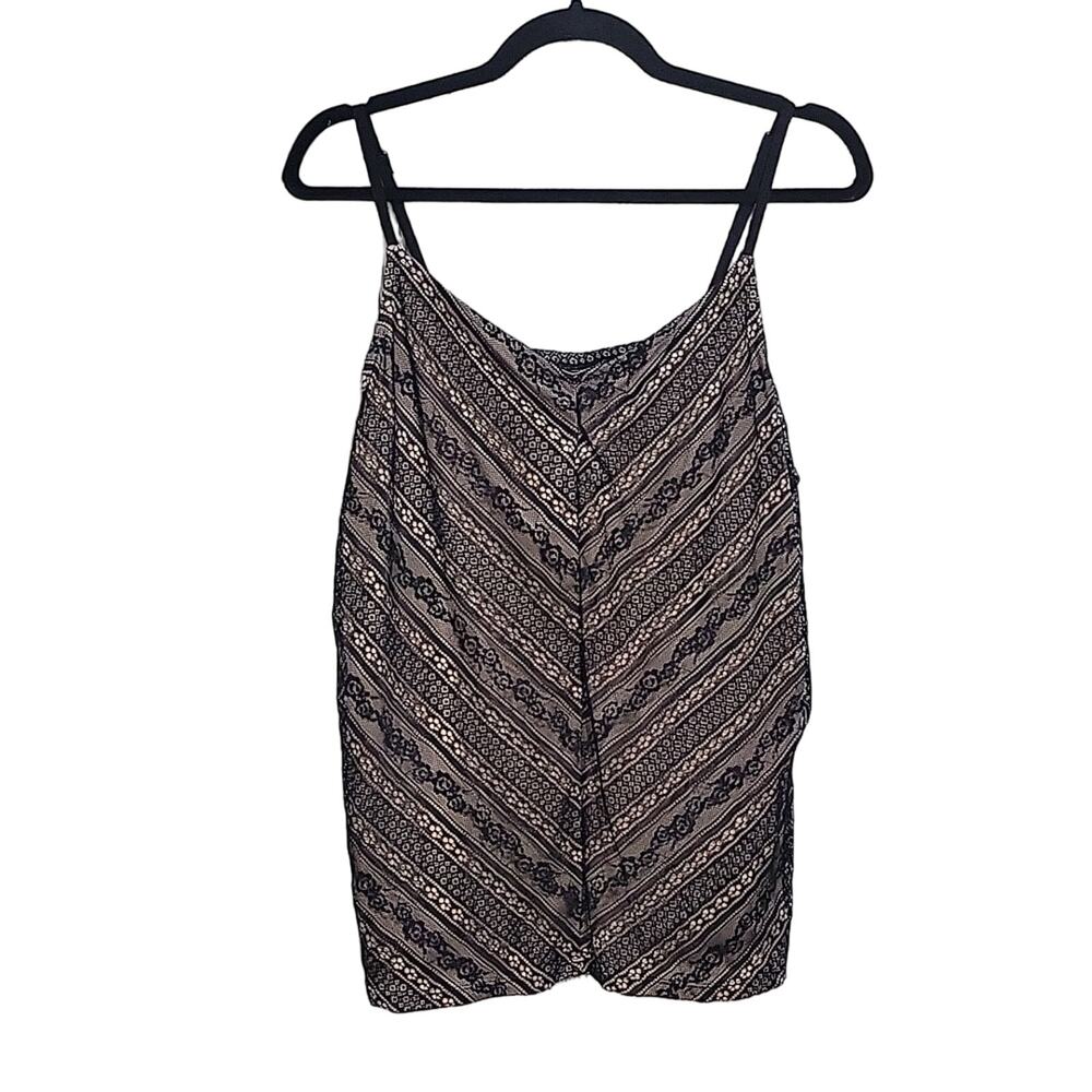 Torrid Black Lace Overlay Nude Tank Womens Plus Size 1X NWT